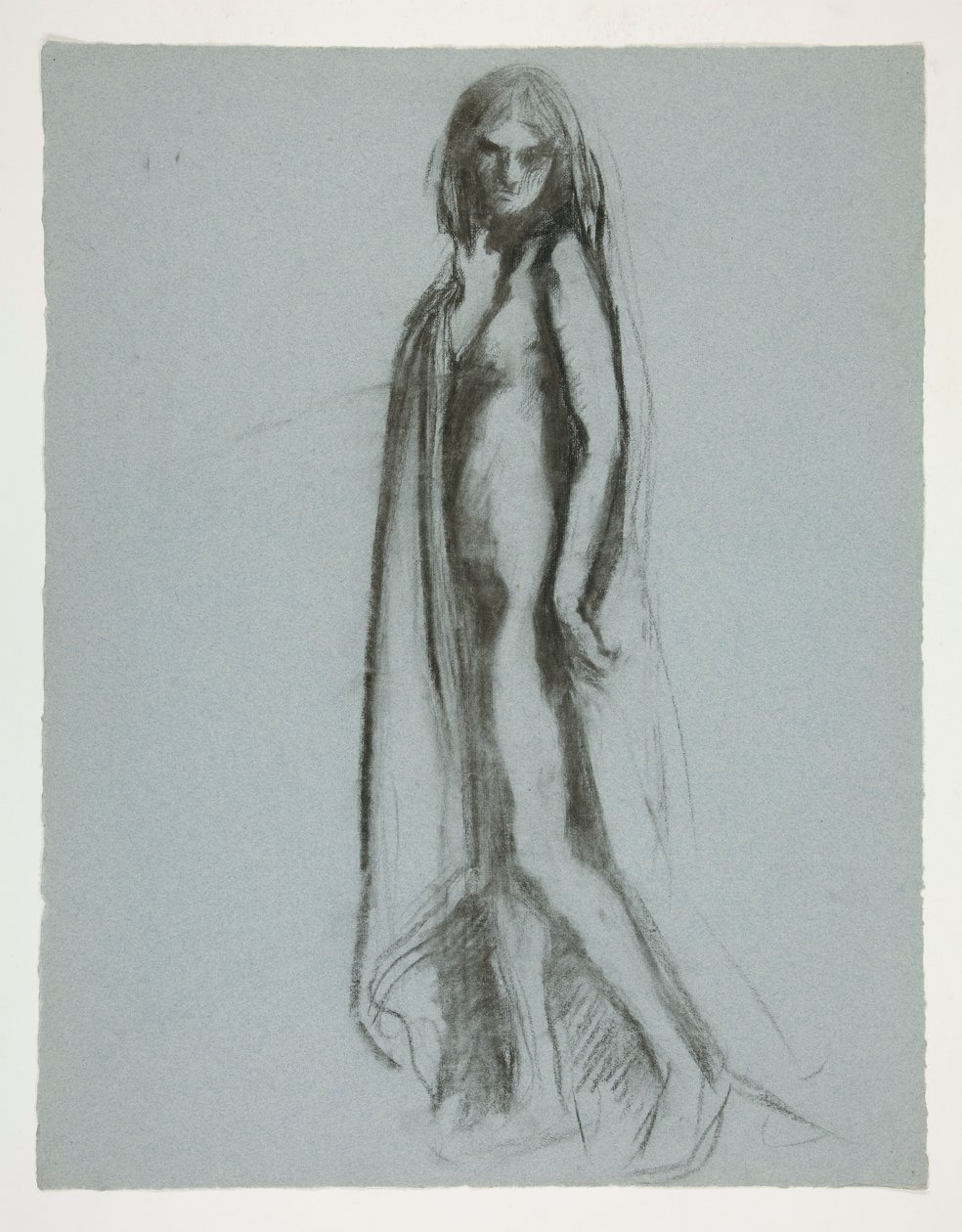 Study for figure of 7 pm in... by Edwin Austin Abbey