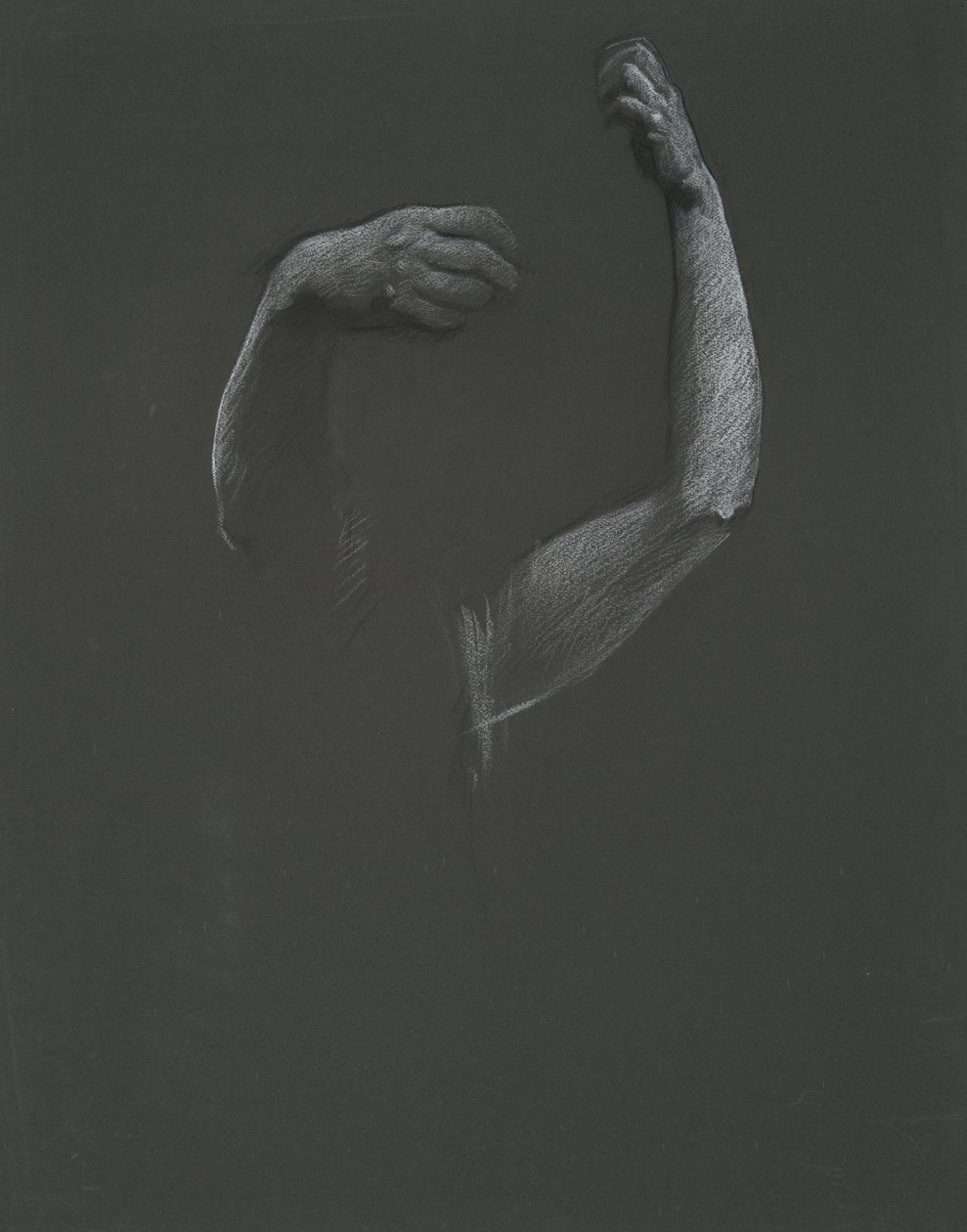 Study for Hands of the Figure of 3 pm(?) by Edwin Austin Abbey