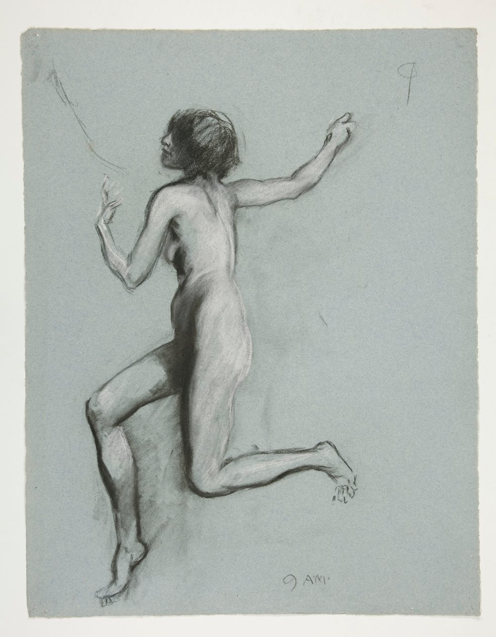 Study for the Figure of 9 AM by Edwin Austin Abbey