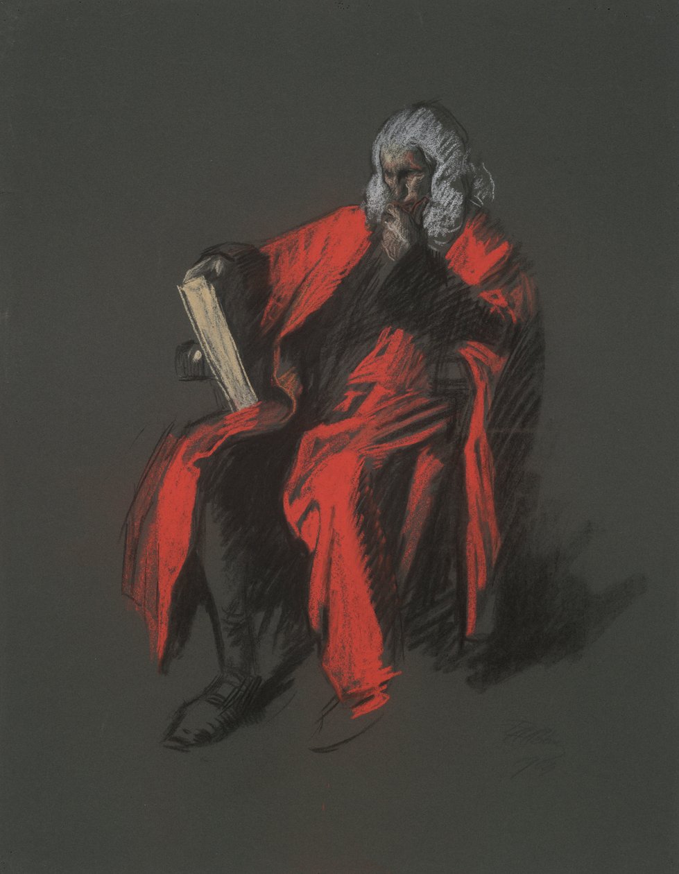 Study for the Figure of Chief Justice Thomas McKean by Edwin Austin Abbey