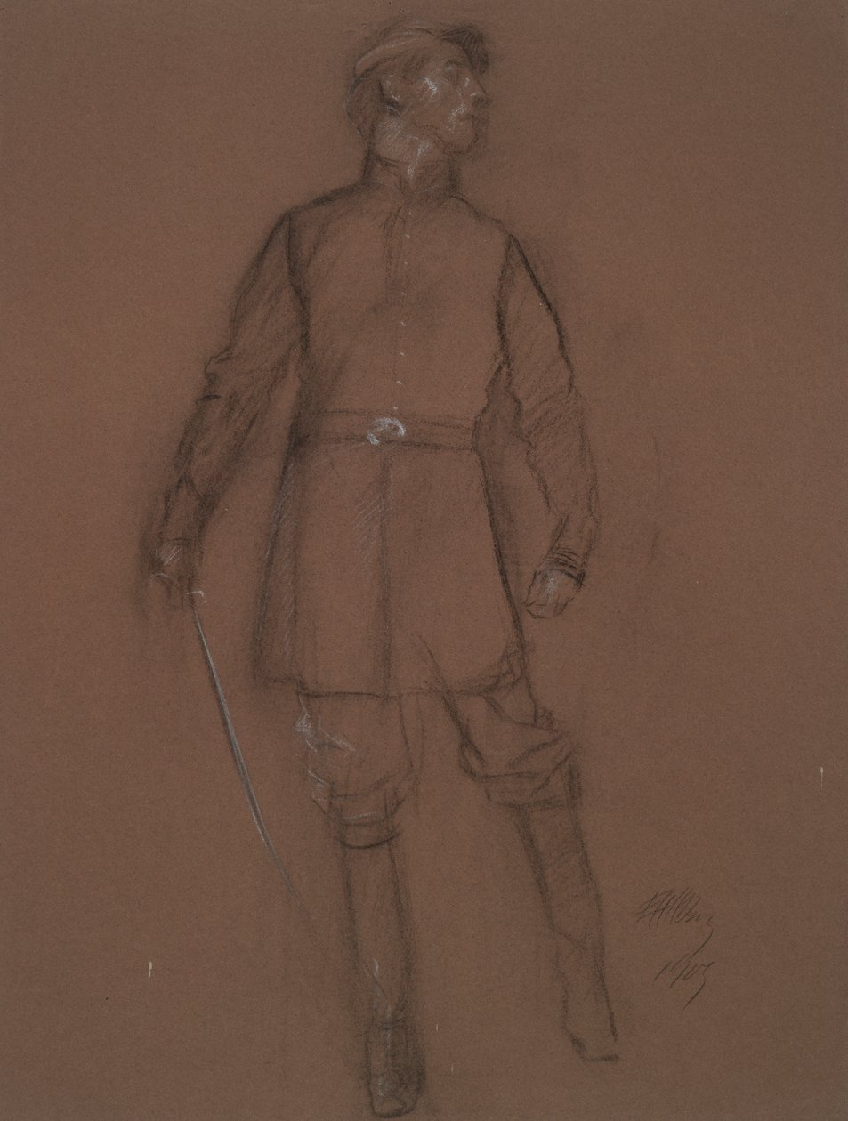 Study for the figure of a Civil War General by Edwin Austin Abbey
