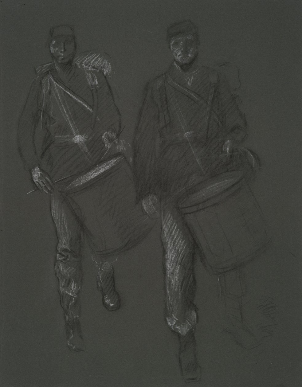 Study for the Figures of Two Civil War Drummers by Edwin Austin Abbey