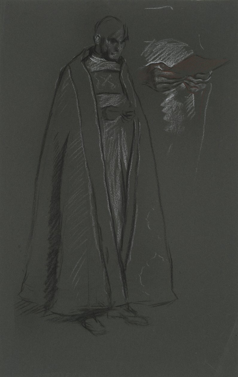 Study of Bishop for Coronation of Edward VII by Edwin Austin Abbey