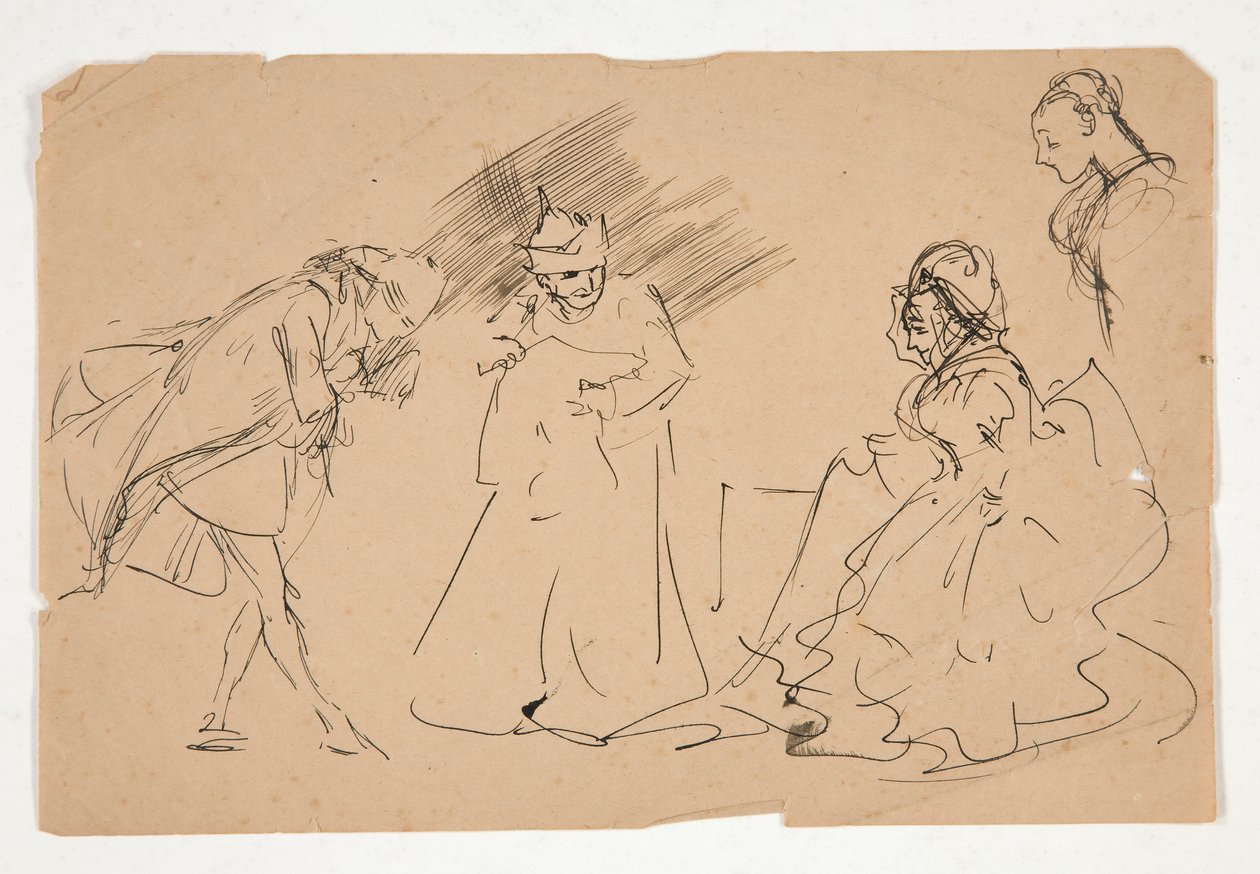 Study of an XVIII Century Scene by Edwin Austin Abbey