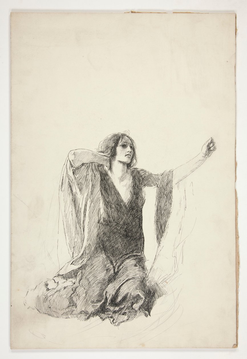 Study of Kneeling Woman, Probably a Study for Juliet in the Tomb Scene by Edwin Austin Abbey