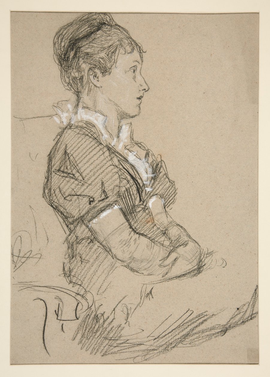 Study of Seated Women (Mrs. Abbey?) by Edwin Austin Abbey