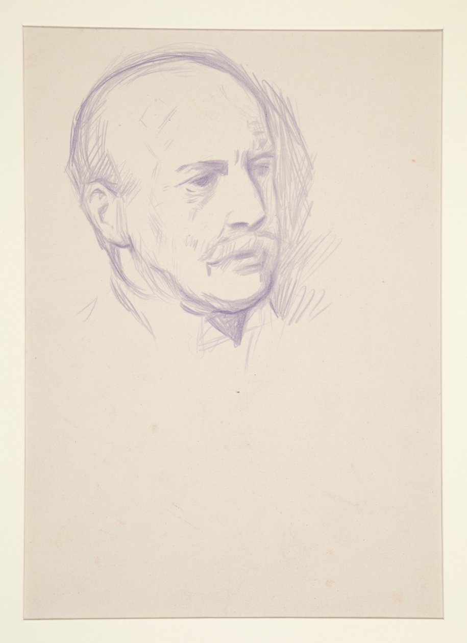 Study, Portrait Head of Man, Coronation of Edward VII Portrait by Edwin Austin Abbey