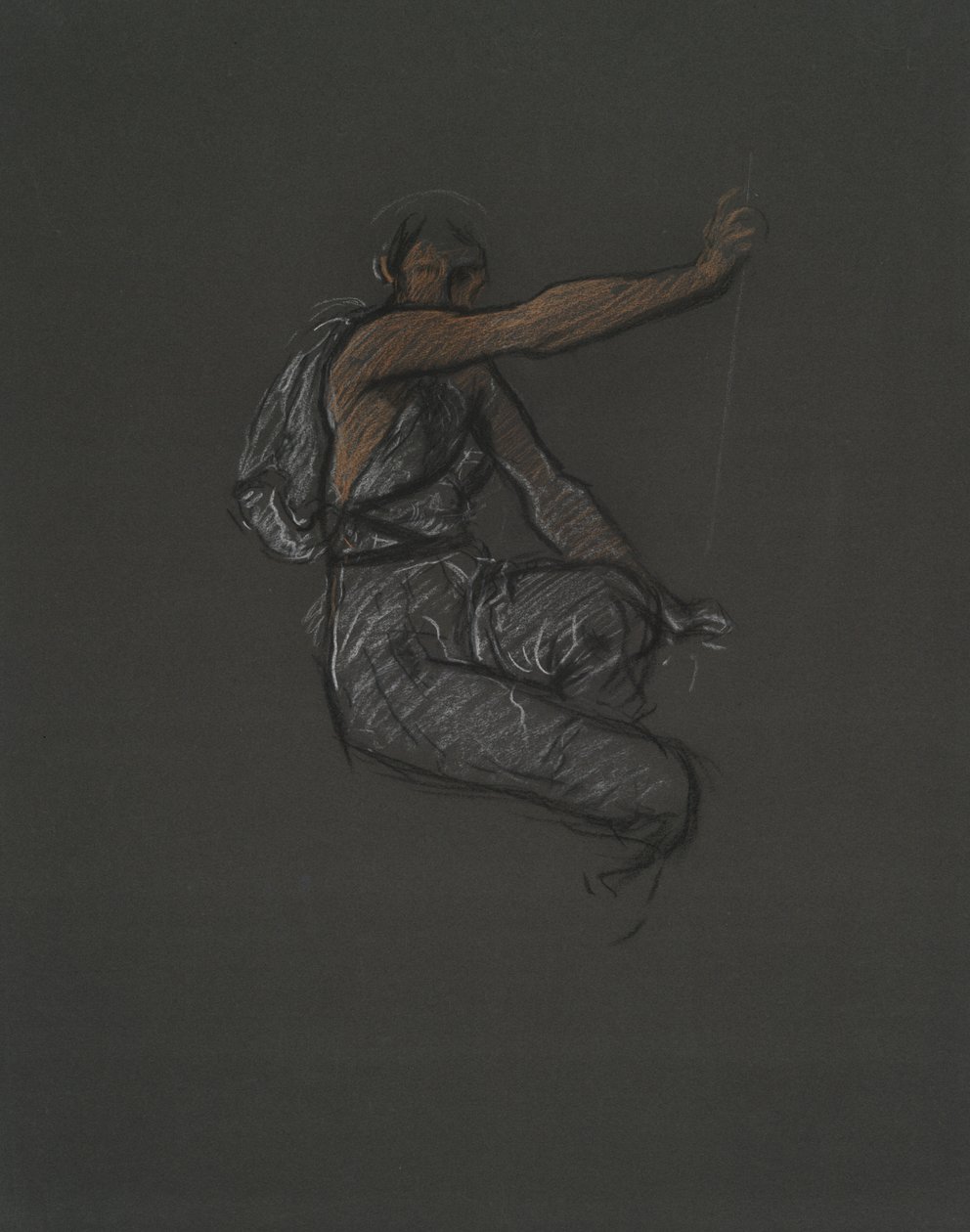 Unidentified Figure Study for Mural Project at the Pennsylvania State Capitol Building, Harrisburg, 1902-1911 by Edwin Austin Abbey