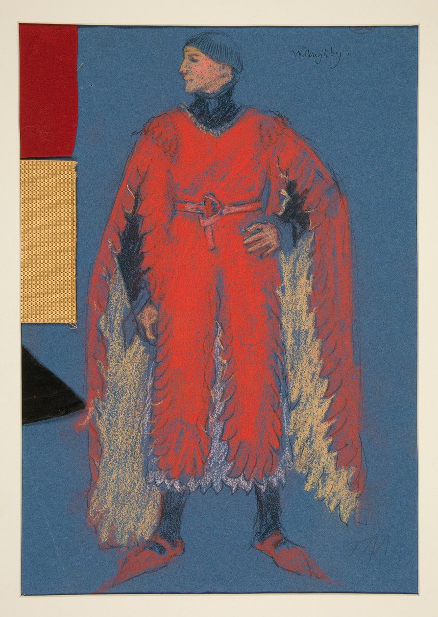 Willoughby, costume sketch for Henry Irving by Edwin Austin Abbey