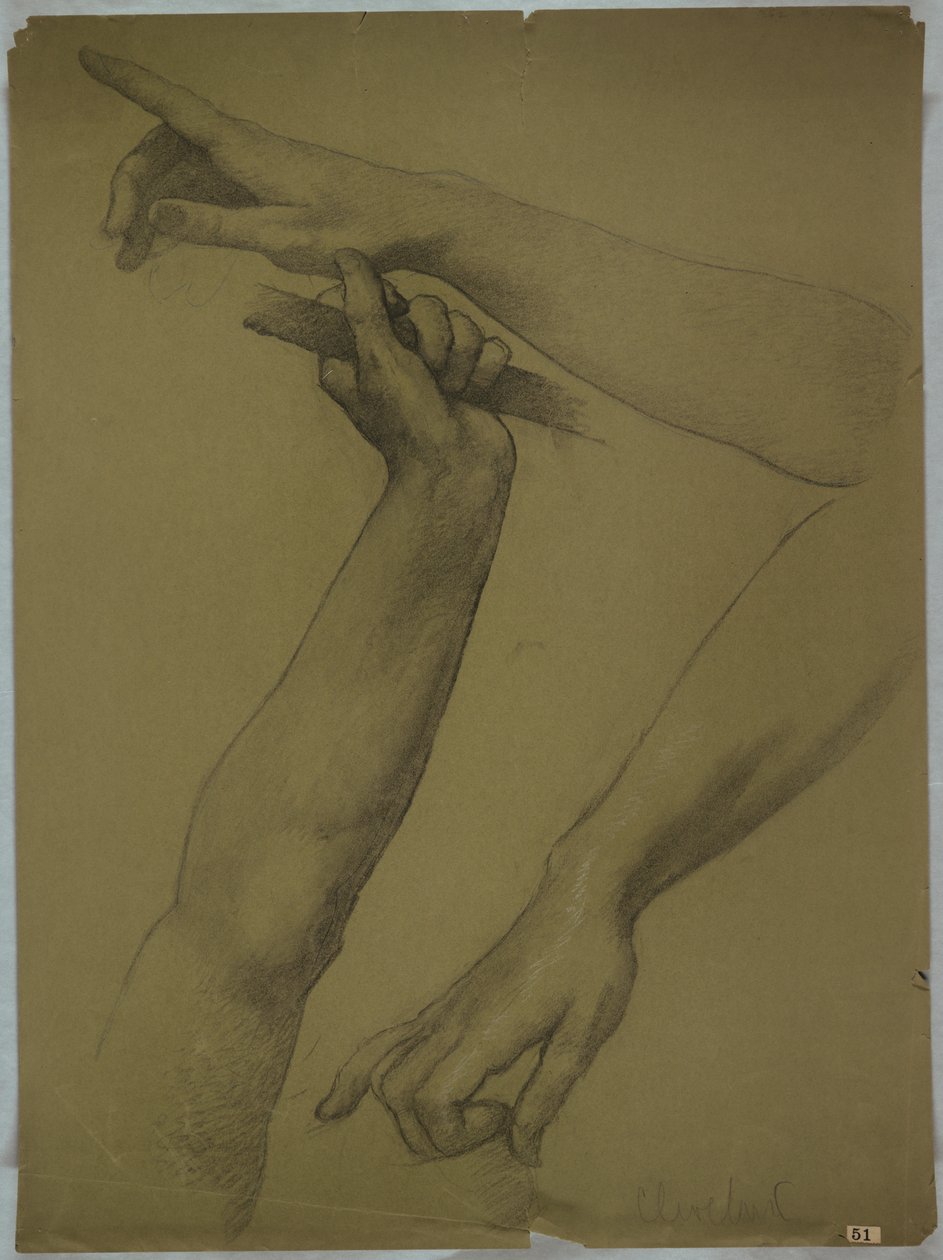 Three Studies of Arms by Edwin Howland Blashfield