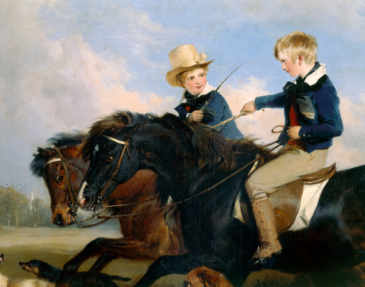 The Hon E. S. Russell and His Brother (detail) by Edwin Landseer