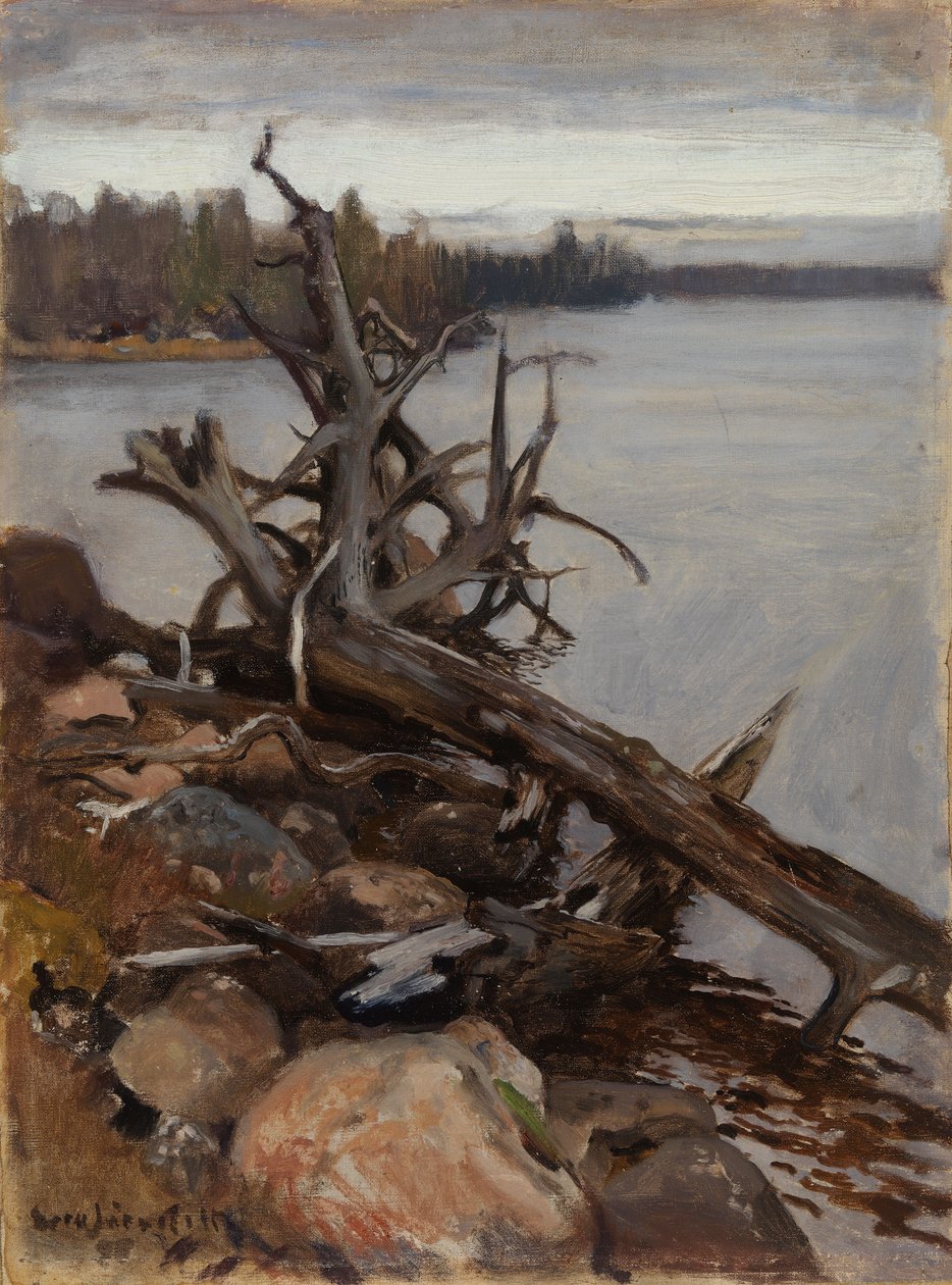 Dead Pine in the Water by Eero Järnefelt