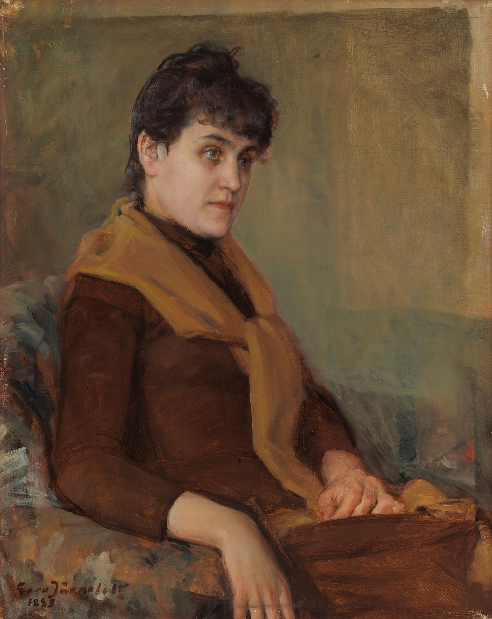 Engagement Portrait of Saimi by Eero Järnefelt