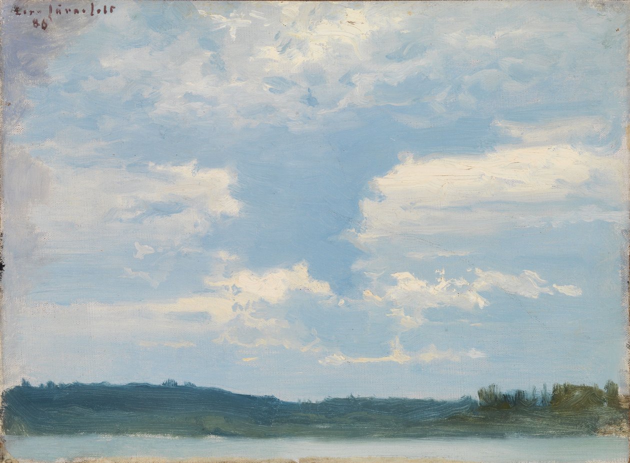 Lake Landscape, Cloudy Sky by Eero Järnefelt