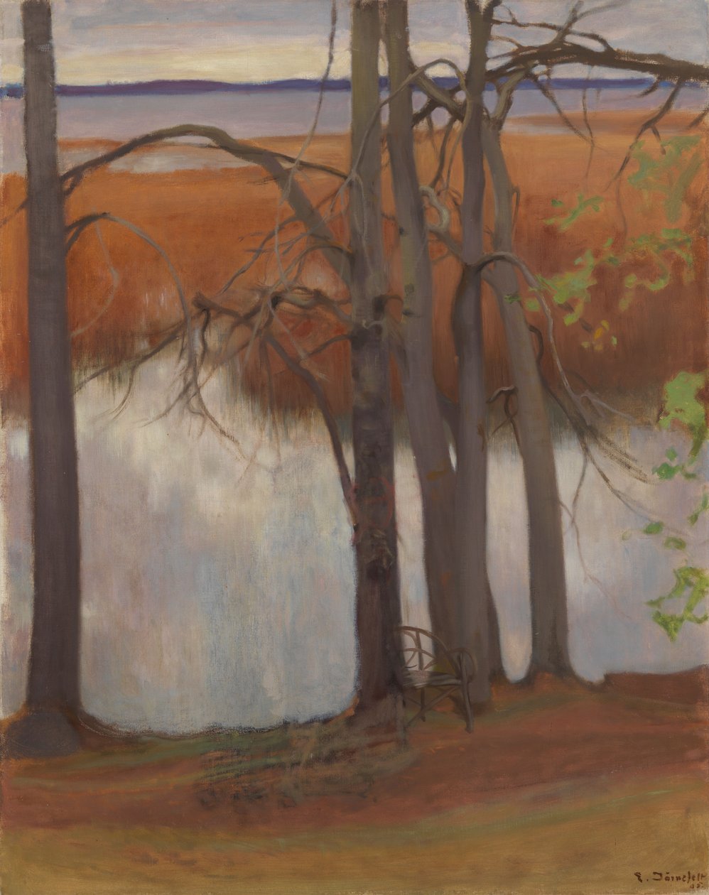 Lake Shore with Reeds by Eero Järnefelt