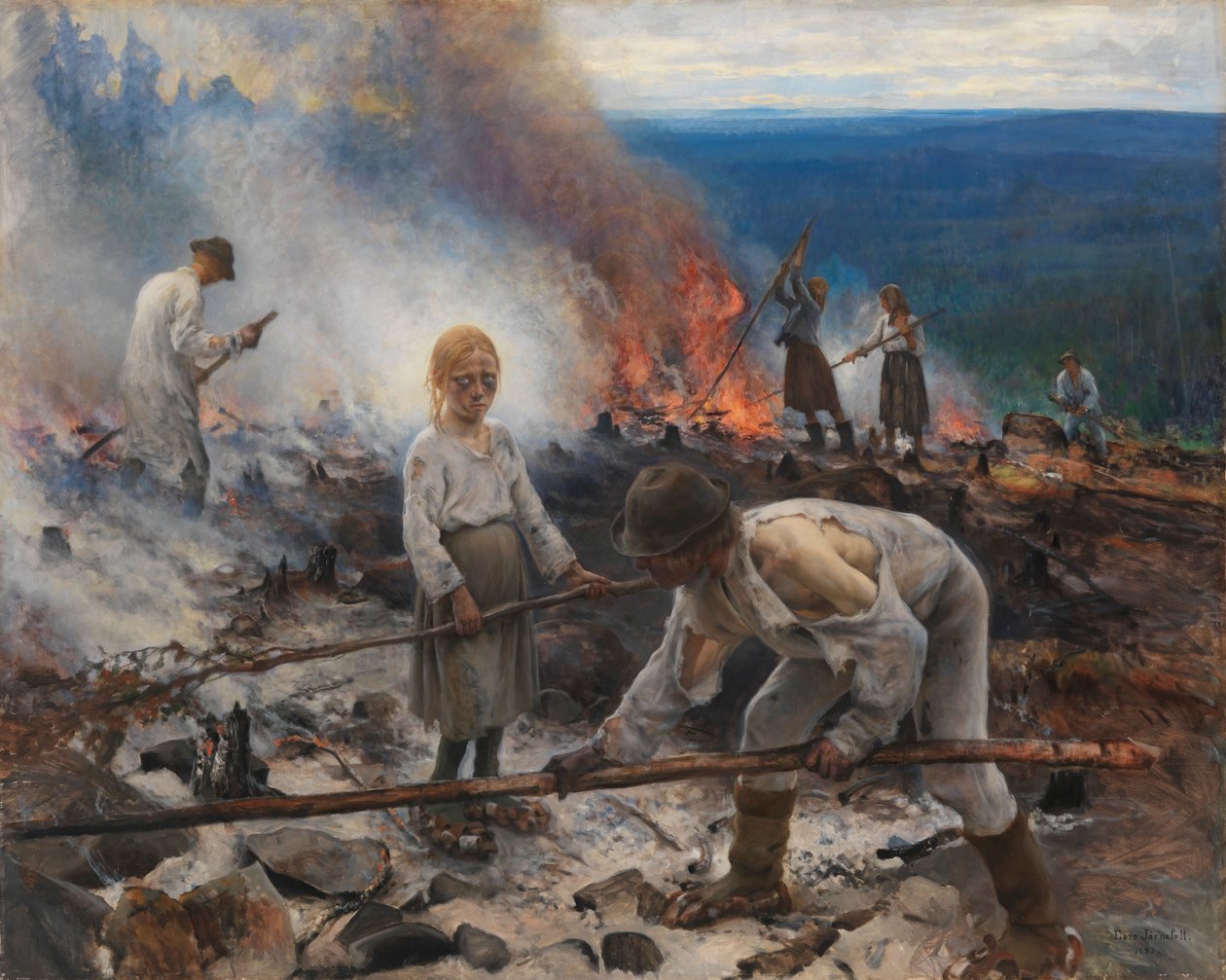 Under the Yoke (Burning the Brushwood) by Eero Järnefelt