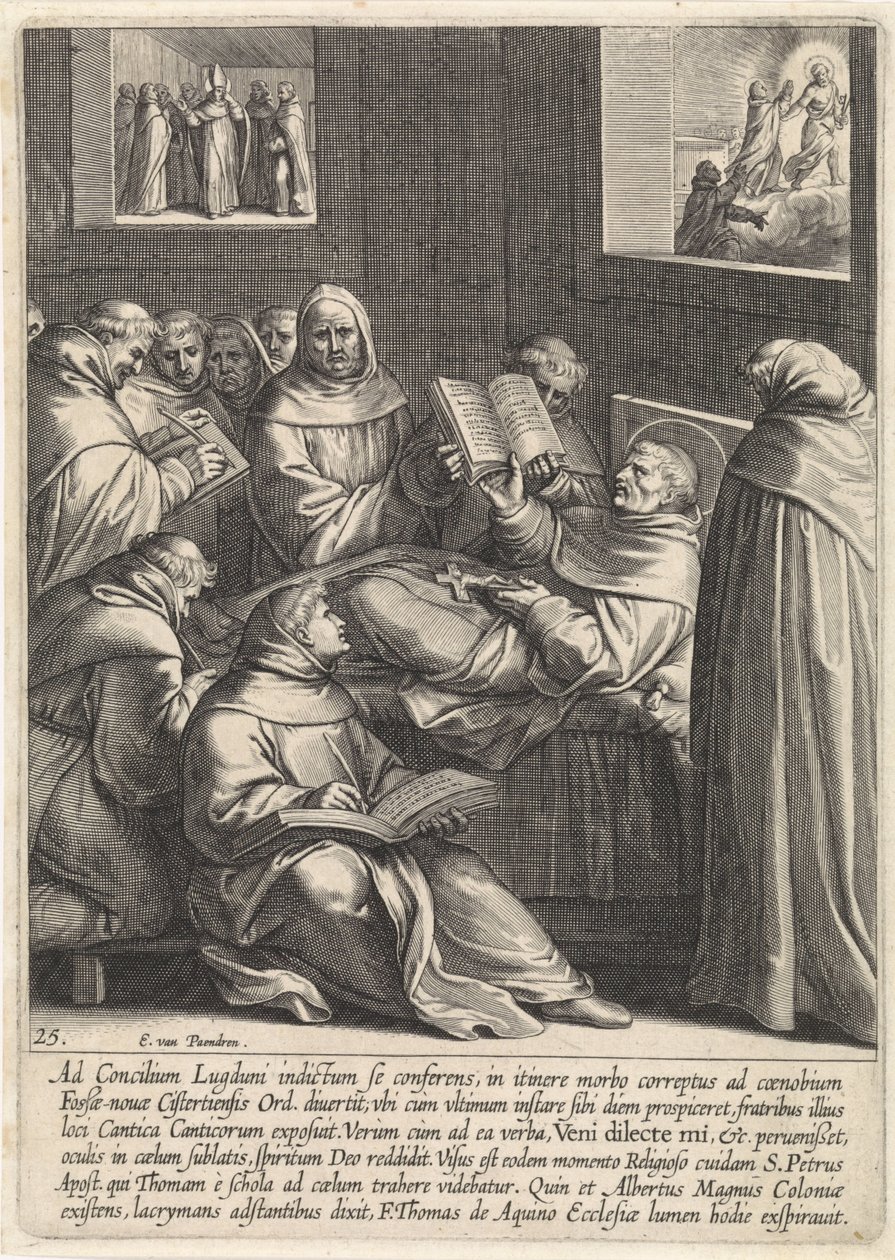 Thomas Aquinas Falls Ill on the Way to the Second Council of Lyon (The Life of Saint Thomas Aquinas) by Egbert van Panderen