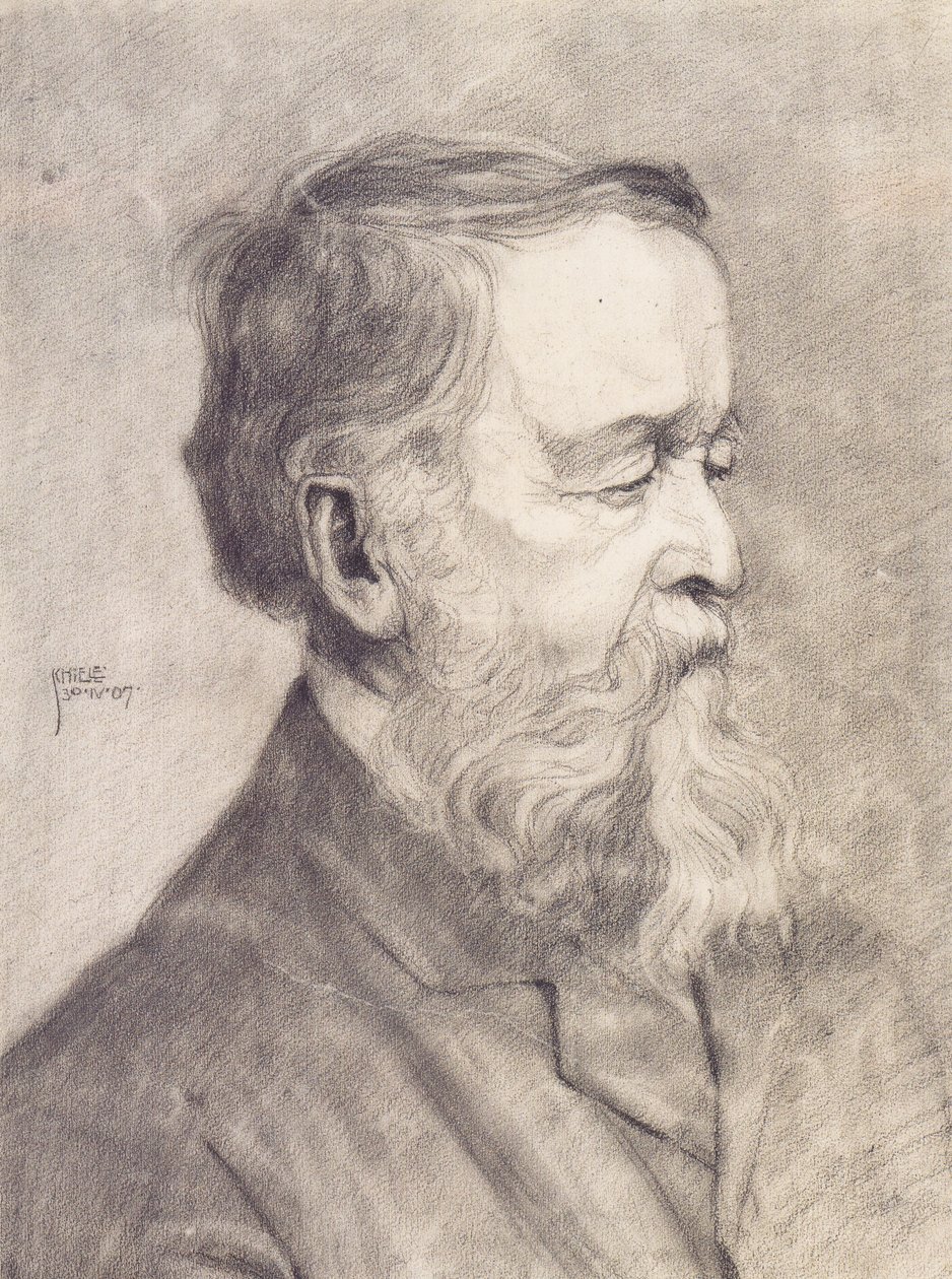Bust of a Bearded Man by Egon Schiele