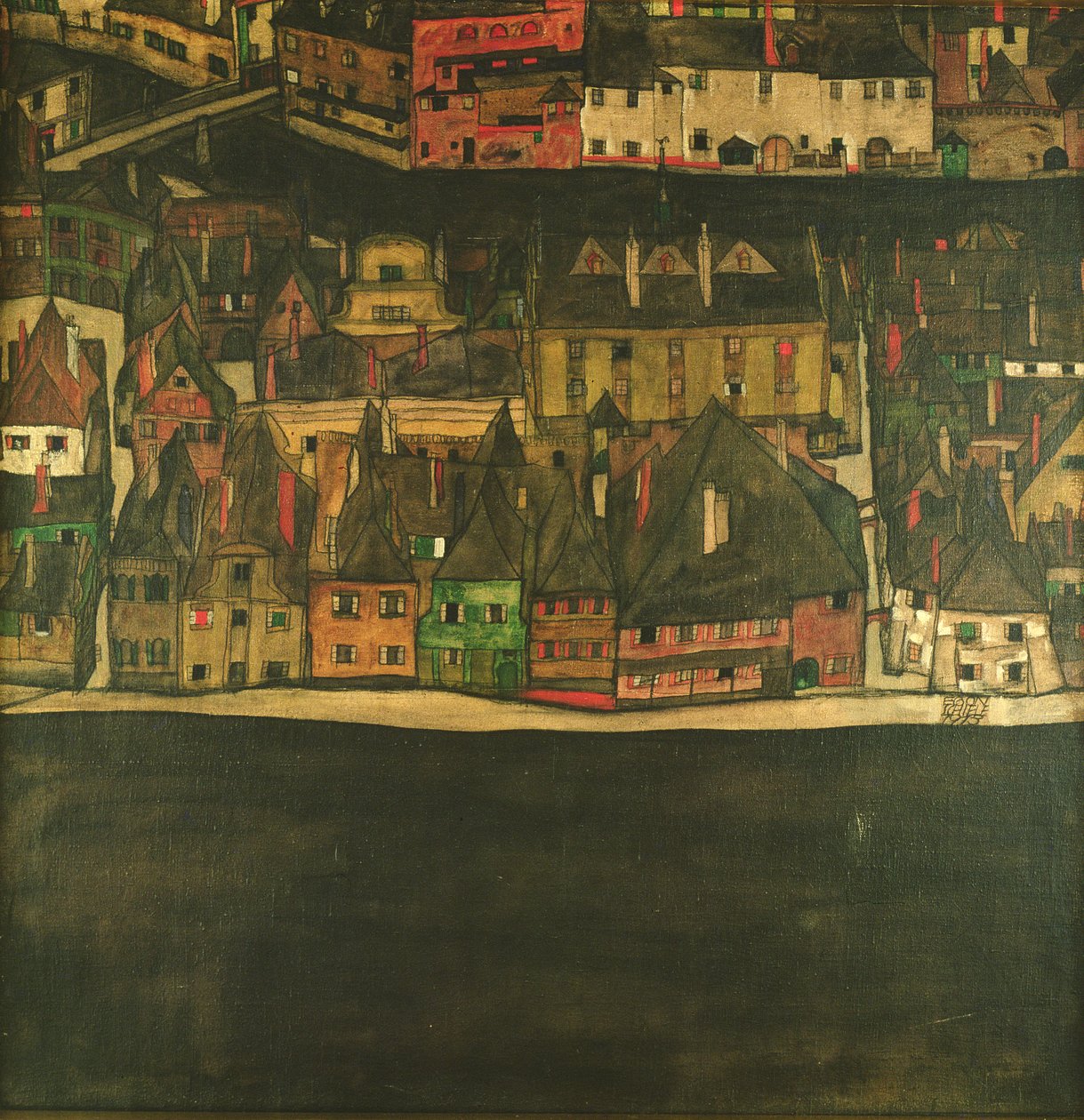 Krumau on the Moldau, The Small City by Egon Schiele
