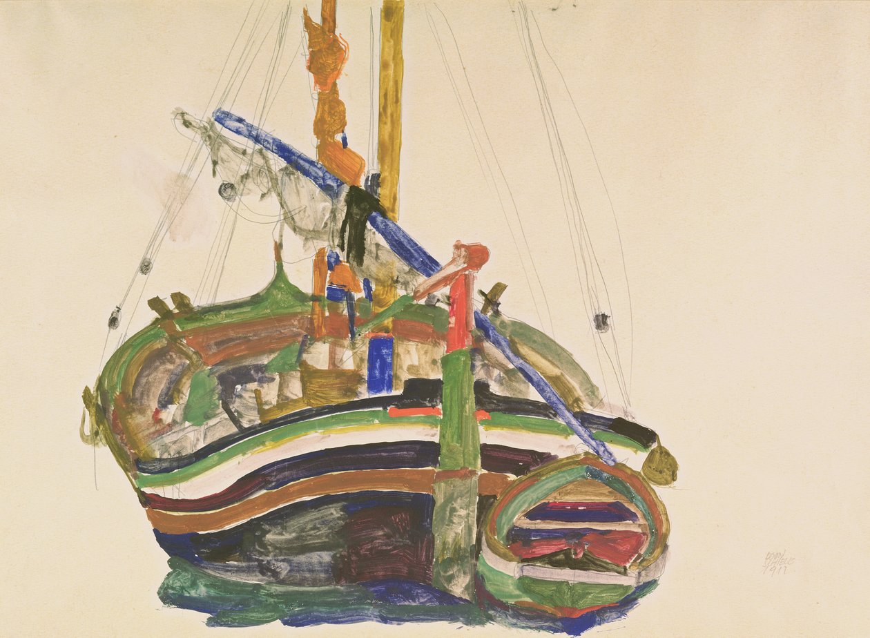 Trieste Fishing Boat by Egon Schiele