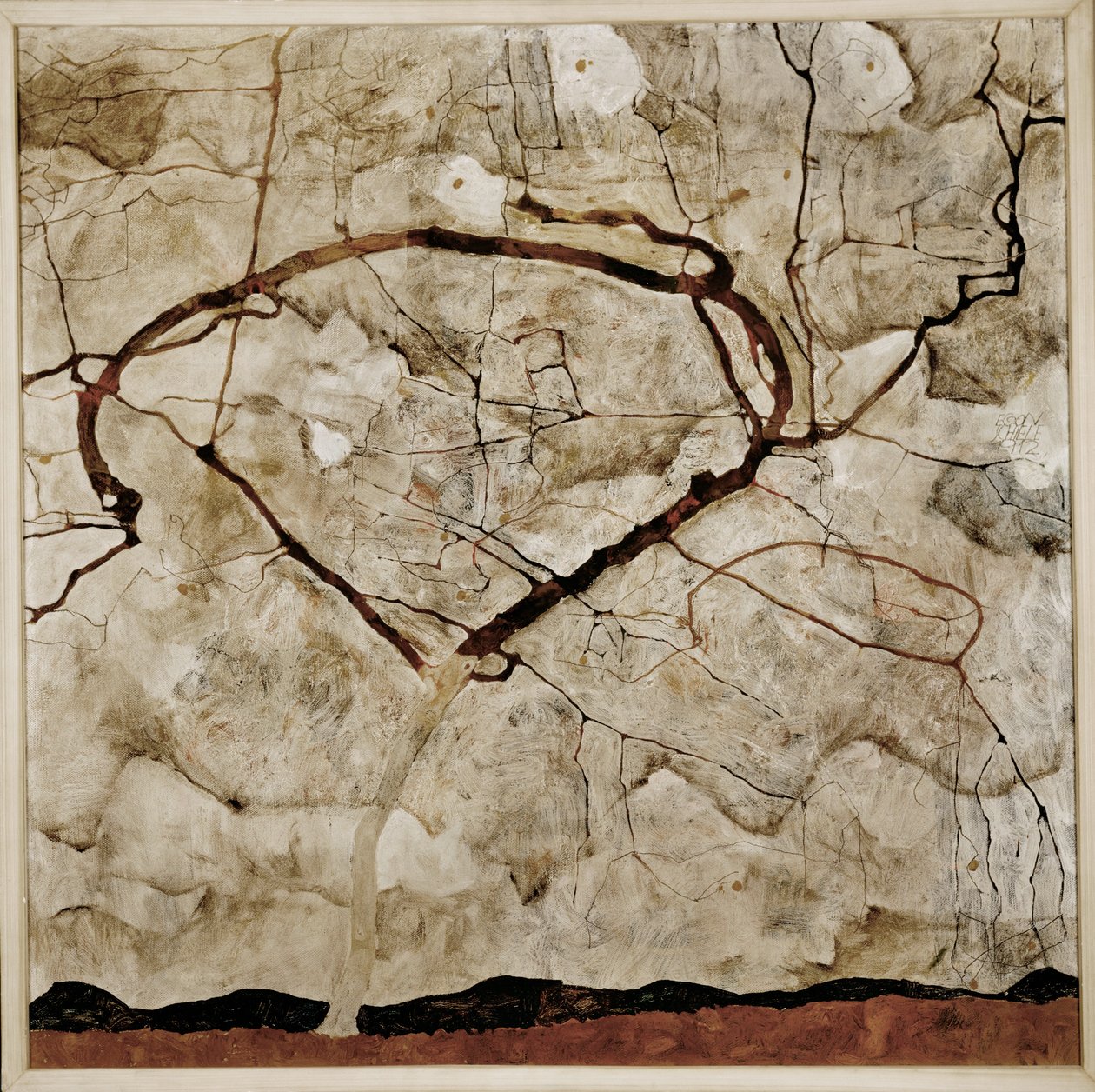 Autumn Tree in Turbulent Air by Egon Schiele