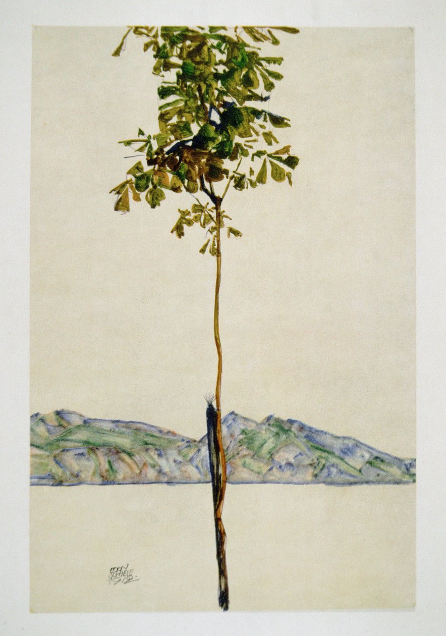 Little Tree - Chestnut Tree at Lake Constance by Egon Schiele