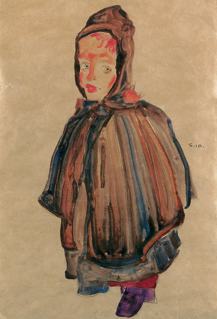 Girl with Hood by Egon Schiele