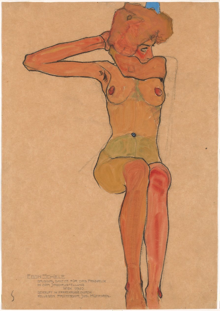 Nude Girl (Gertrude) by Egon Schiele