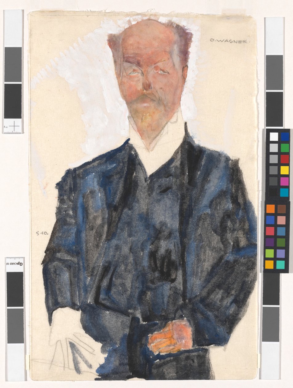 Portrait of Otto Wagner by Egon Schiele