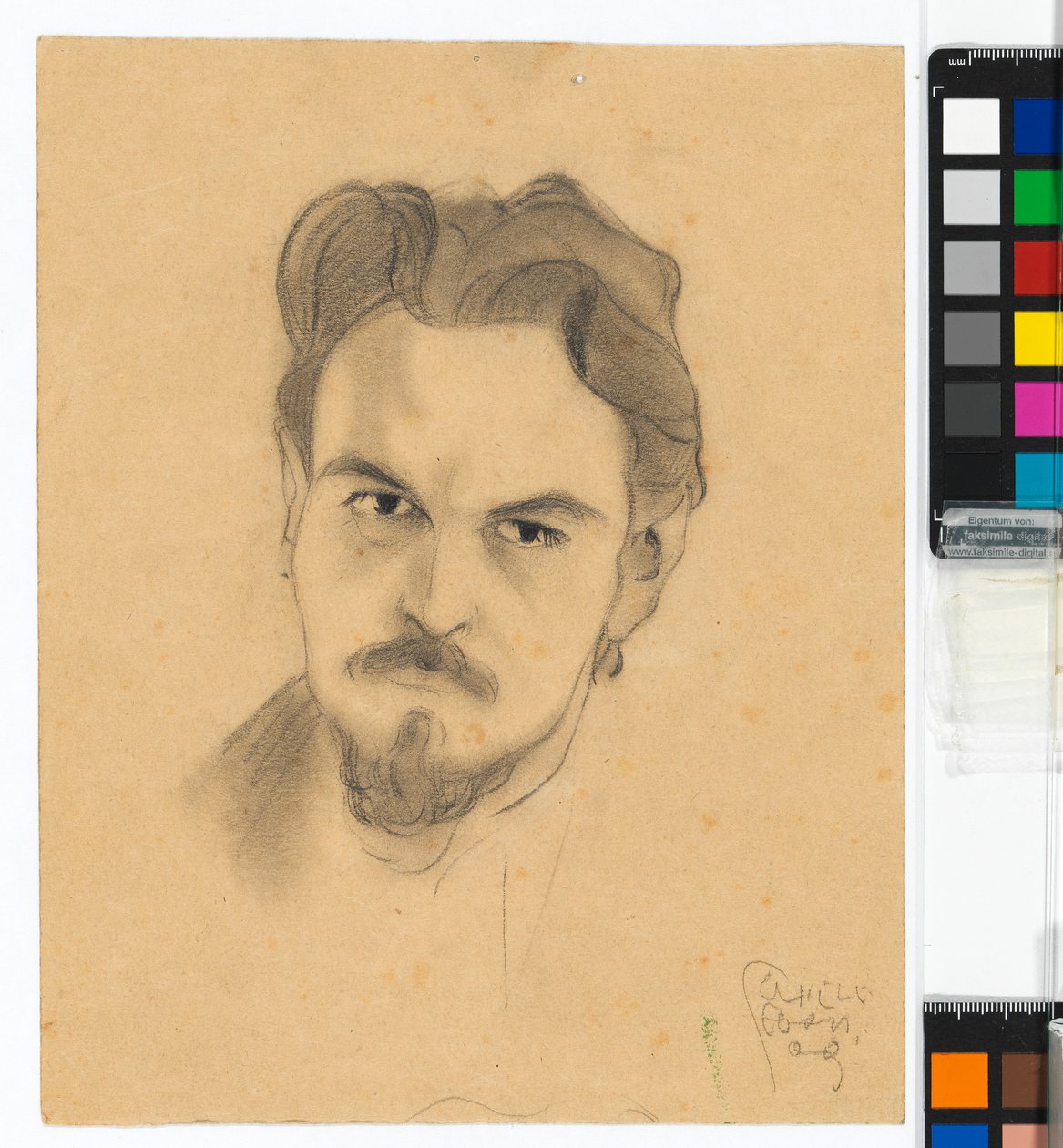 Portrait Study of Anton Peschka by Egon Schiele