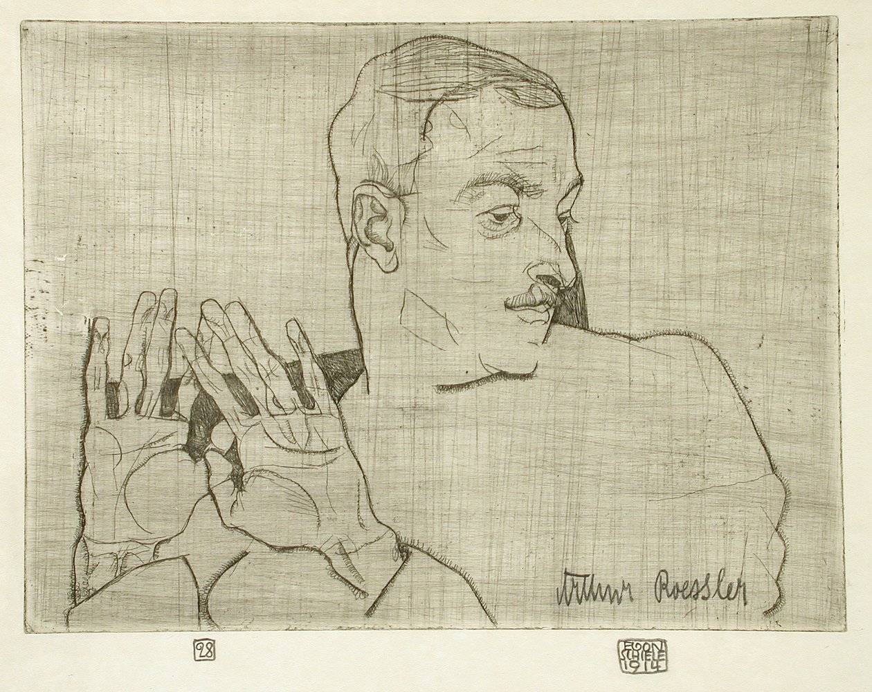 Portrait of Arthur Roessler by Egon Schiele