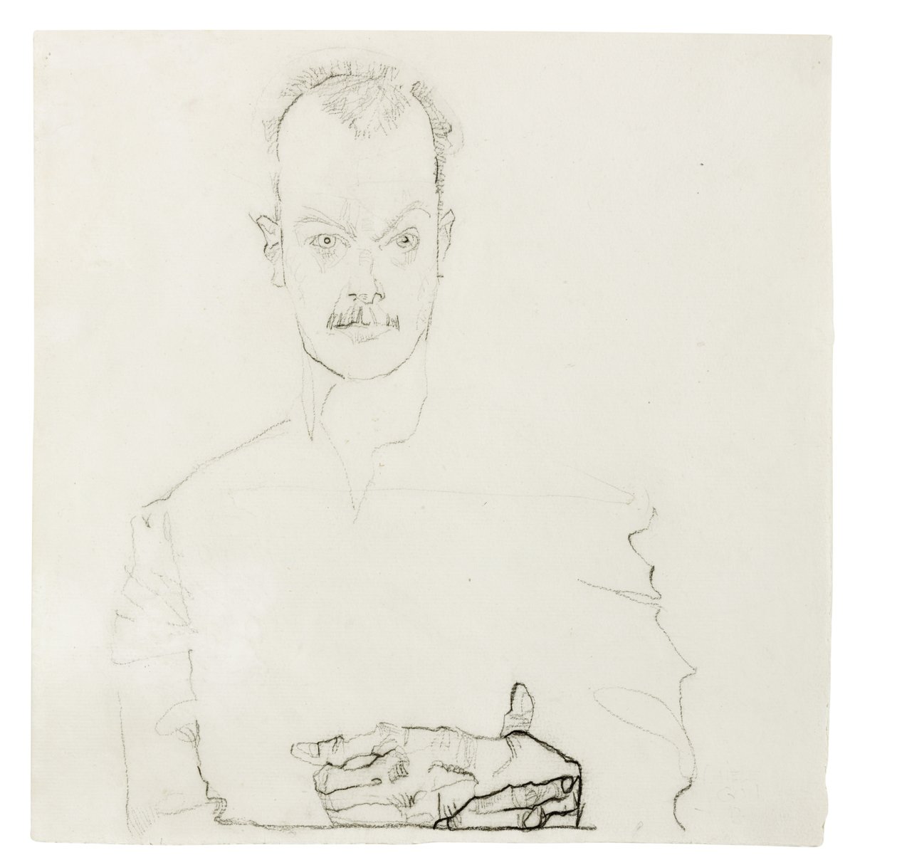 Portrait of Arthur Roessler by Egon Schiele