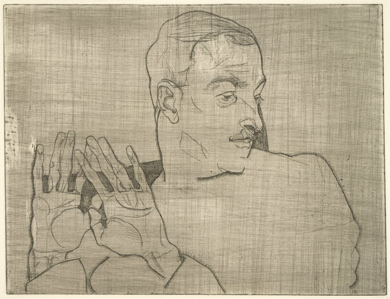 Portrait of Arthur Roessler by Egon Schiele