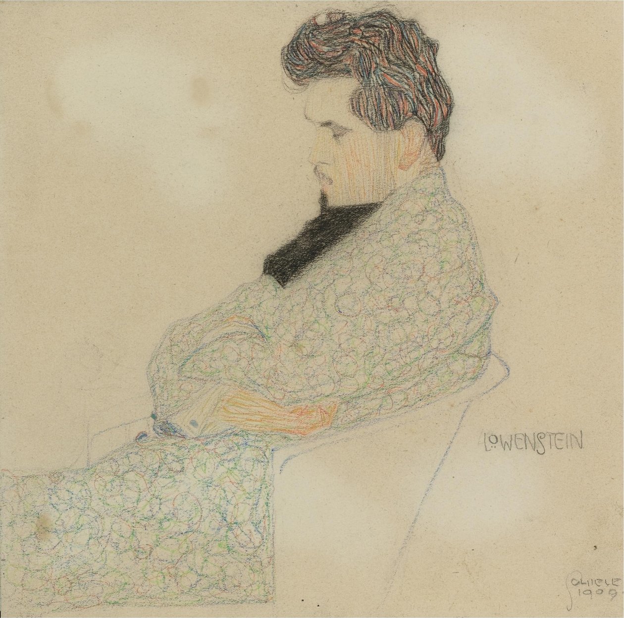 Portrait of the composer Arthur Löwenstein, 1909 by Egon Schiele