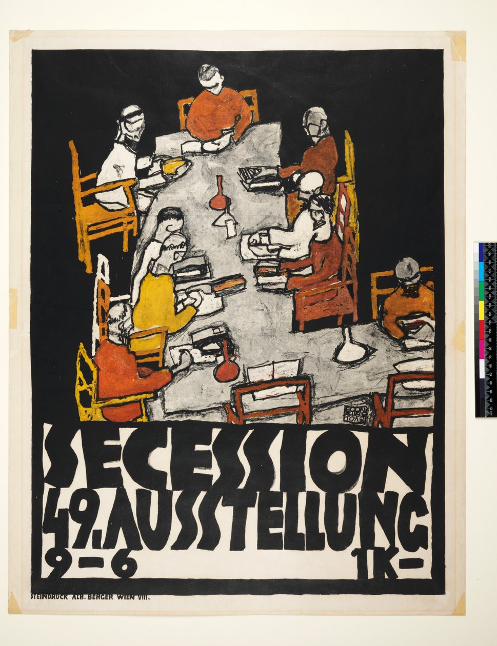 Poster for the Vienna Secession, 49th Exhibition, Die Freunde by Egon Schiele