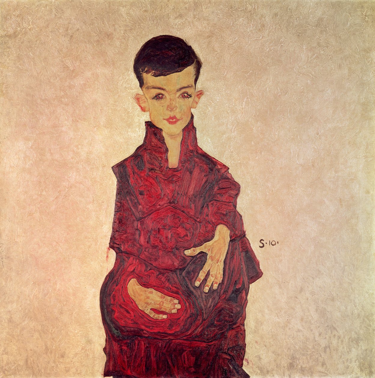 Rainerbub (Portrait of Herbert Rainer aged about 6 years) by Egon Schiele