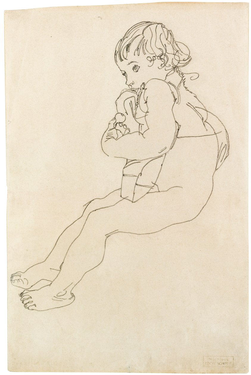 Seated Child, 1916 by Egon Schiele