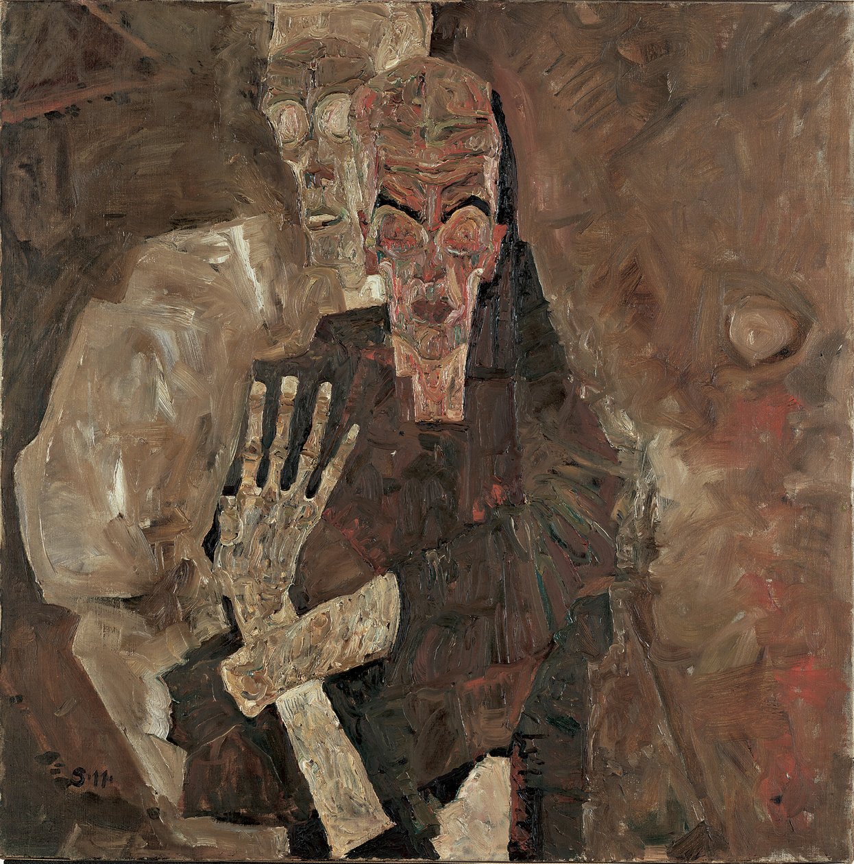 "Self-Seer" II ("Death and Man") by Egon Schiele