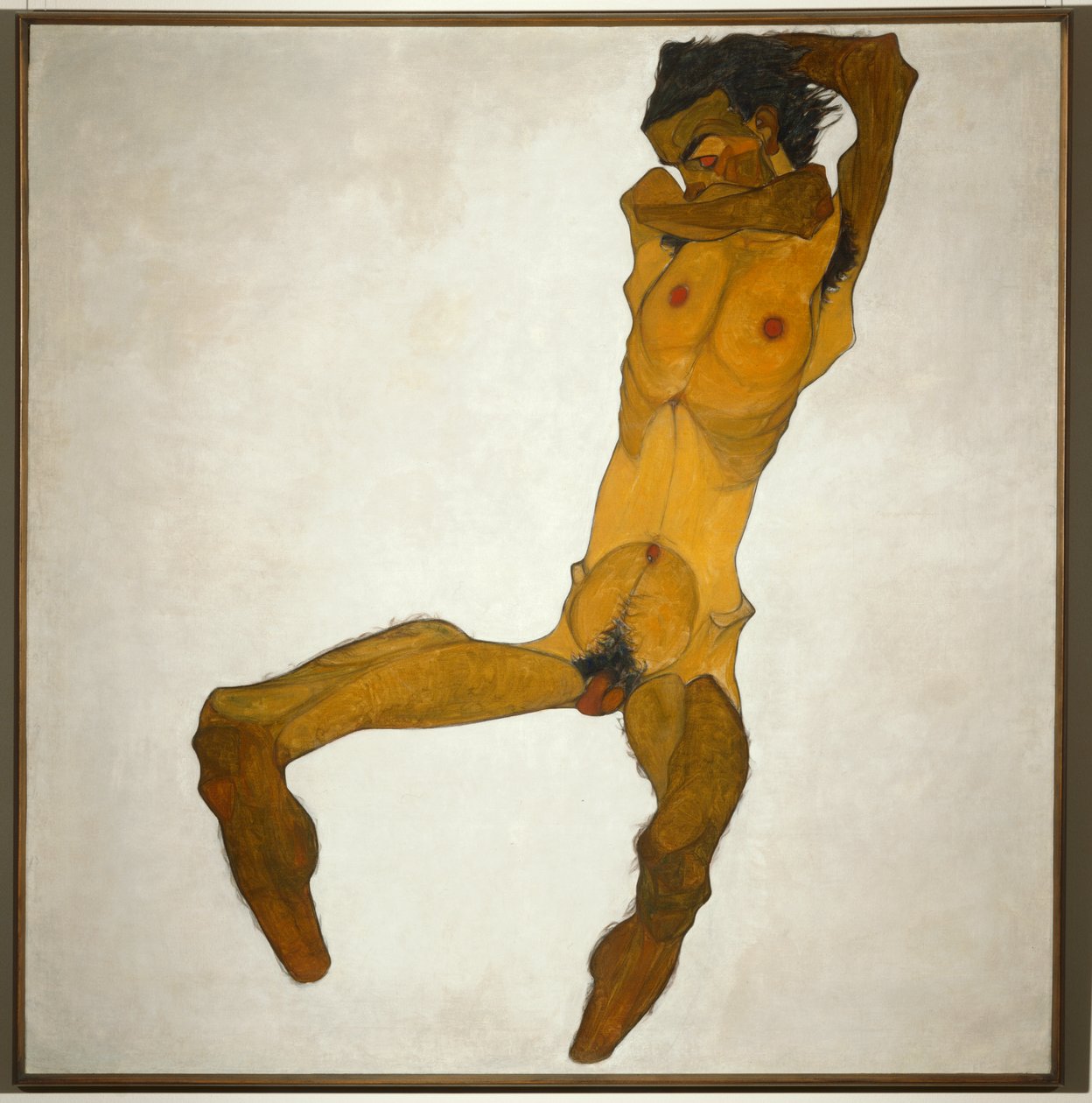 Seated Male Nude by Egon Schiele