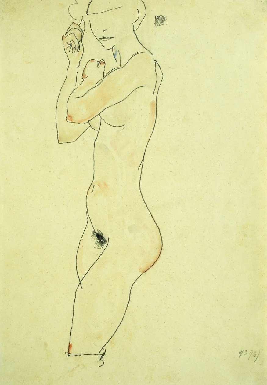 Standing Nude by Egon Schiele