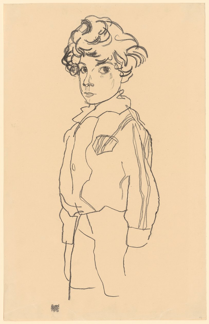 Standing Boy by Egon Schiele