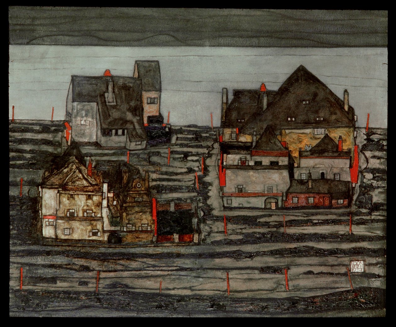 Suburb I by Egon Schiele