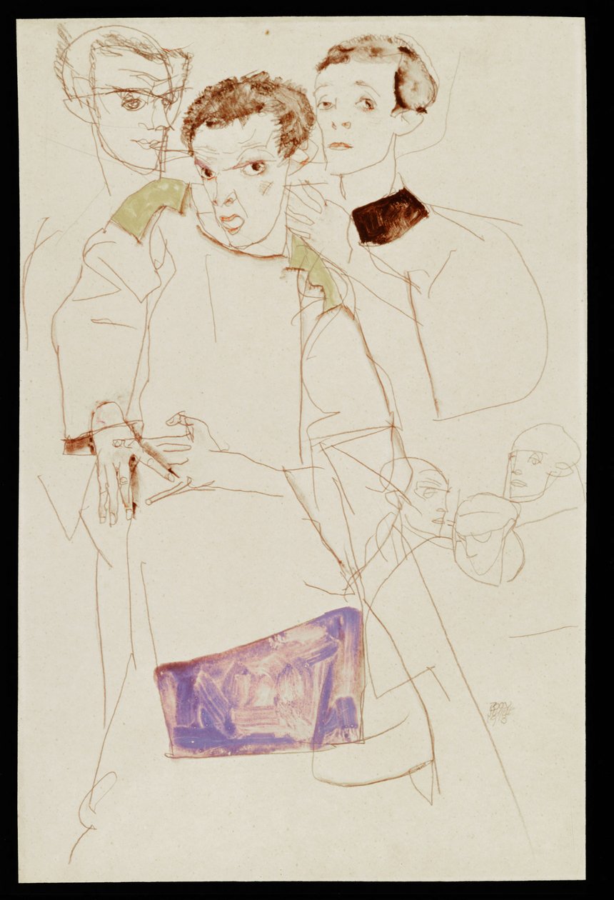 Triple Self-Portrait by Egon Schiele