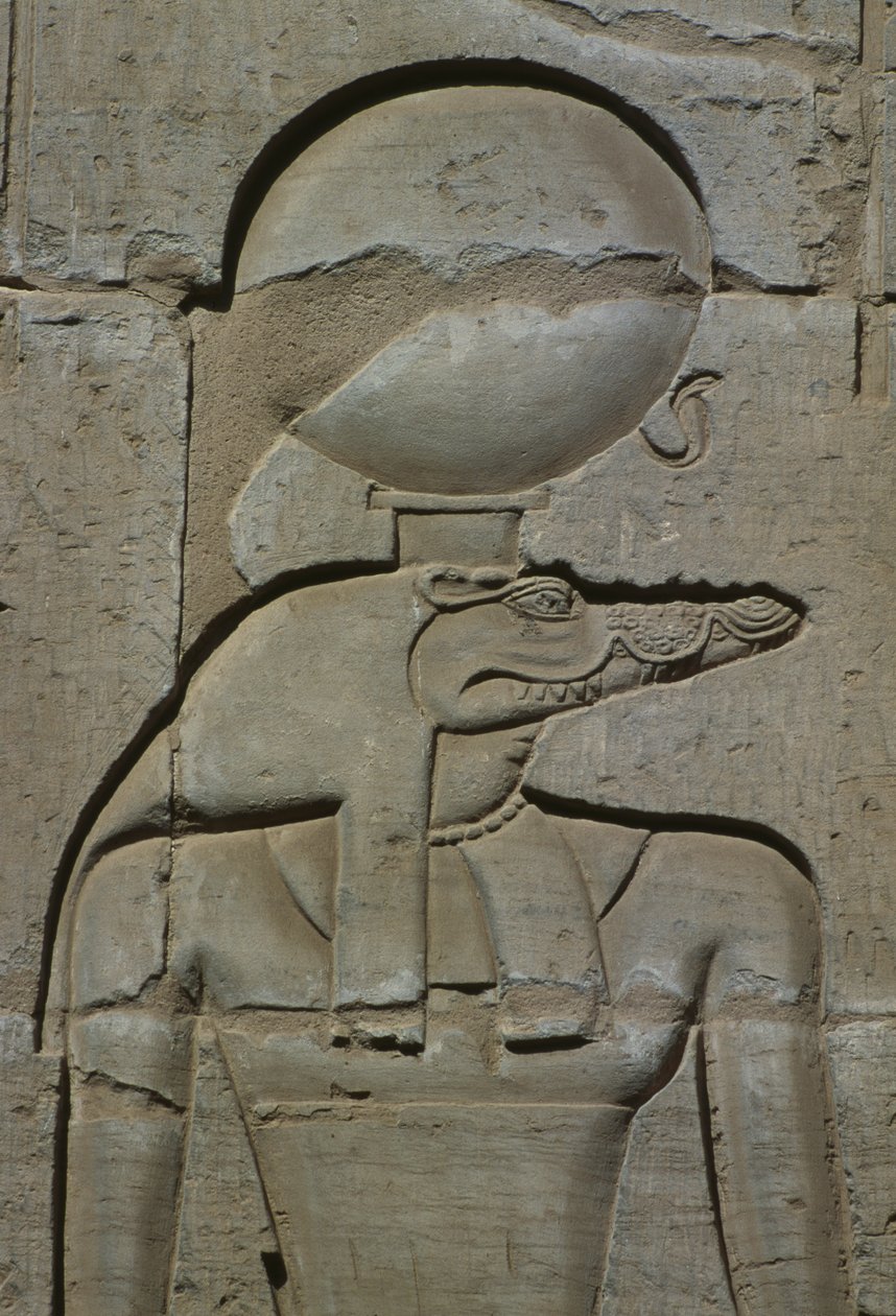Relief of Sobek (detail) by Egyptian