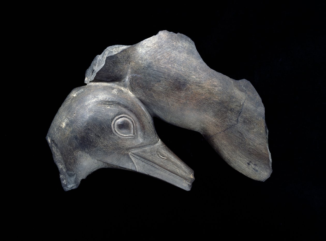 Fragment of Carved Dish with Duck Motifs, Early Dynastic Period by Egyptian