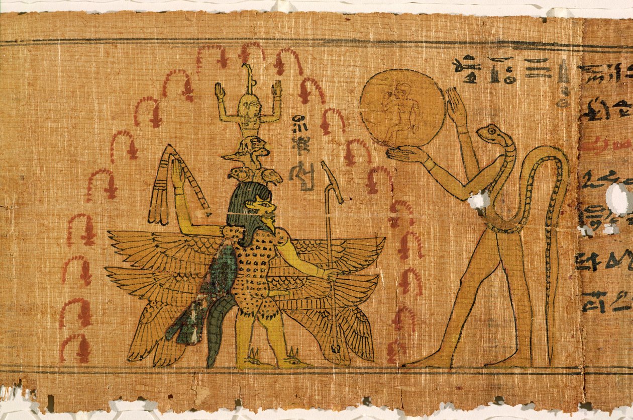 Magic Papyrus, Late Dynastic, Ptolemaic Period (332-30 BC) by Egyptian