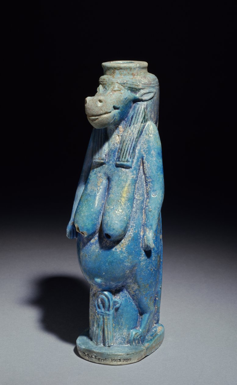 Taueret, the Hippopotamus goddess, probably Late Period, c.664-332 BC by Egyptian
