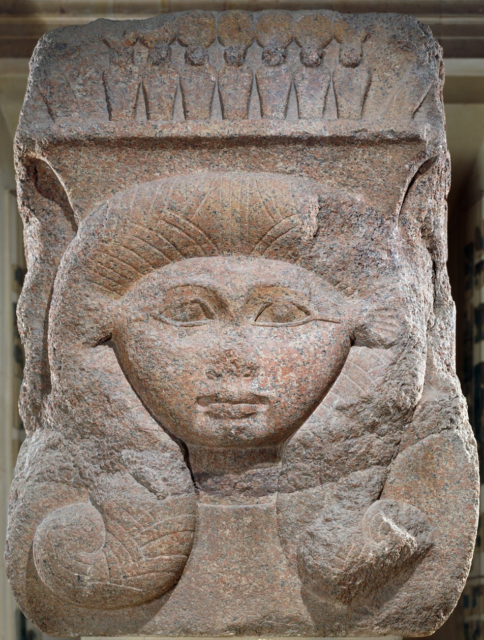 Capital with the head of Hathor usurped by Osorkon II from Bubastis, Middle Kingdom by Egyptian 12th Dynasty