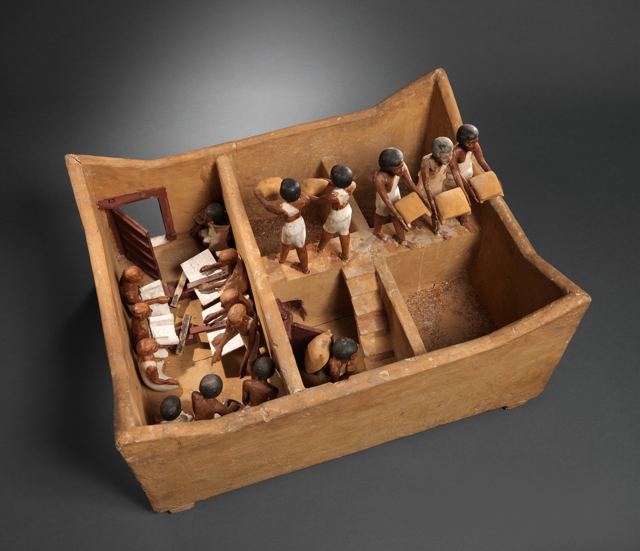 Model of a Granary with Scribes from the Tomb of Meketre by Egyptian 12th Dynasty