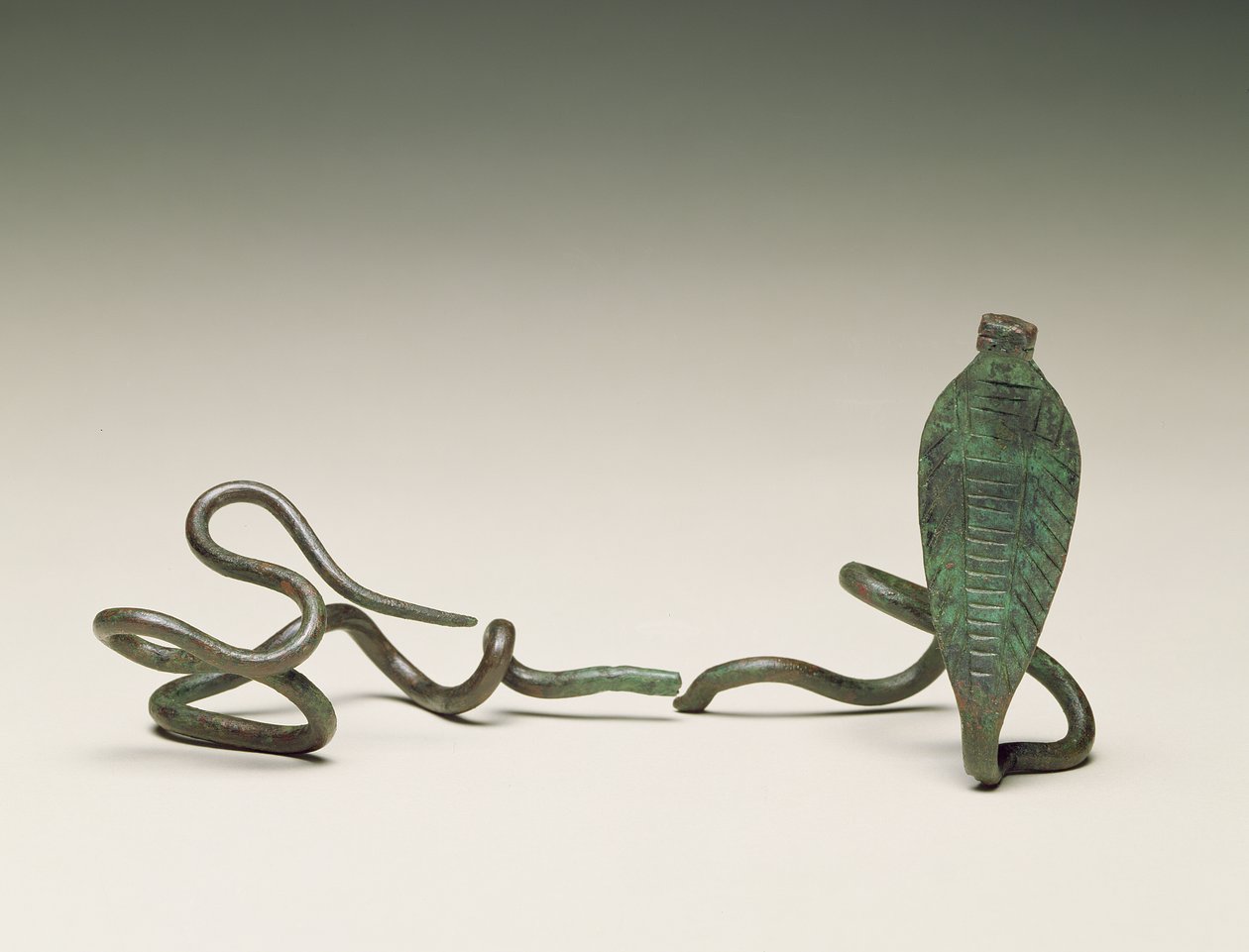 Wand in the form of a uraeus, from Tomb 5 of the Ramesseum, Thebes, Middle Kingdom, 1773-1650 BC by Egyptian 13th Dynasty
